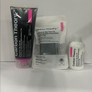 Charcoal & Tea Tree Oil Skincare Set - Black and White